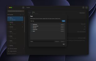 Tags for organizing tunnels and managing groups.