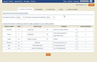 Online Booking Settings