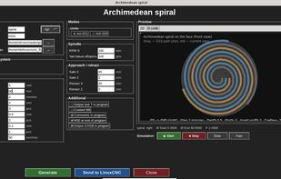 Archimedean spiral: face spiral groove or thread