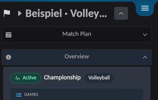 Public tournament dashboard with live match updates, upcoming games, field assignments, match schedules, and qualification standings.