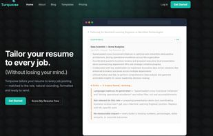 Turquoise Tailoring screenshot 1