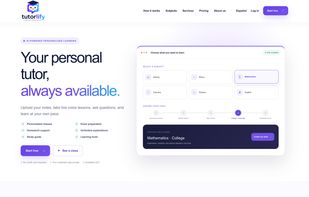 Tutorlify landing page