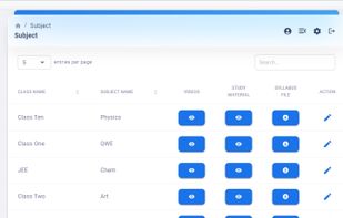Assign subject for respective classes using schedule feature