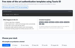 Many tech-stacks, ready to use templates