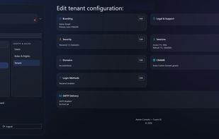 Individual tenant configuration, white labeling