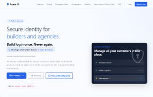 EU-hosted managed identity platform.