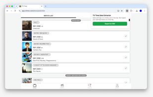 TV Time Data Extractor screenshot 1