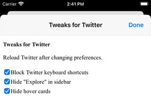 Tweaks for Twitter screenshot 2