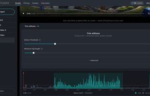 Tweedia Studio analyzes your footage for time when not much is happening and removes it automatically.