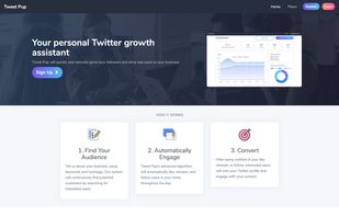 Homepage listing our features