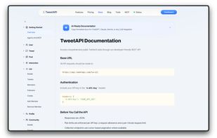 API documentation and endpoints
