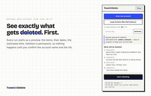TweetXDelete screenshot 1