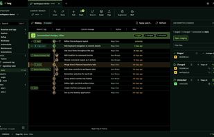 Stage and unstage files right from the graph view