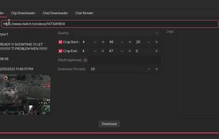 Twitch Downloader GUI screenshot 1
