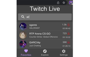 Twitch Live Extension screenshot 1