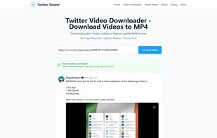 Download Twitter videos in highest quality MP4