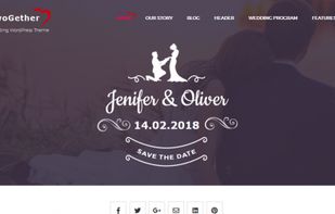 TwoGether Pro – Wedding WordPress Theme screenshot 1