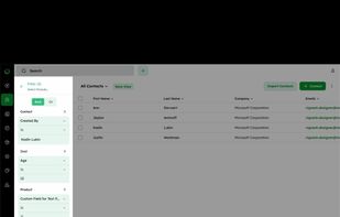 Cross-Module Filter - Filter beyond a single module by retrieving associated records for better results. While in the contact module, you can filter related deals, activities, and other linked data in a single view. Use multiple filters in a single attempt to gain deeper insights and greater precision. 