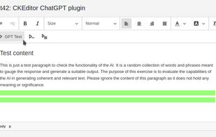 Txt42 GPT plugin for CKEditor
