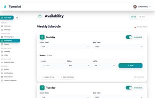 Tymeslot screenshot 1