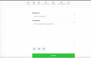 A simple drag-and-drop editor to create a UI.