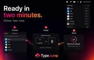 Set up in two minutes: drag anything in, press a key