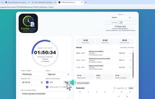 TYPELOG Worktimer screenshot 1