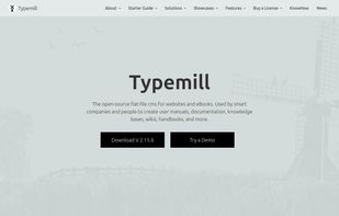 Homepage of Typemill