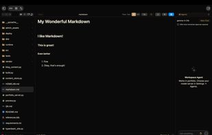 Agents across your harness. Markdowns for live previews.