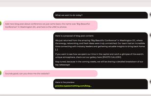 Speak human. We output code.
You don't need to know where the "header settings" are. You don't need to resize images or worry about breaking the mobile layout. Tell the system what you want to achieve. The engine understands the context, applies your brand's design system, and safely updates the static architecture. It's that simple.