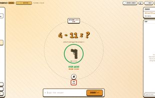 Mathematics mode on the verge of being played between 2 players on Typocalypse