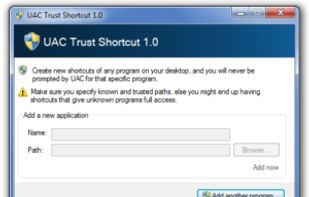 UAC Trust Shortcut screenshot 1