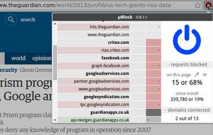 Dynamic filtering panel.