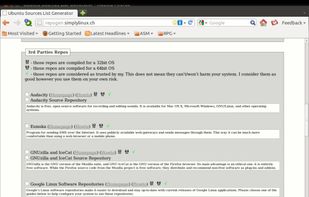 Ubuntu Sources List Generator screenshot 1