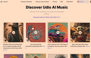 Udio AI screenshot 2