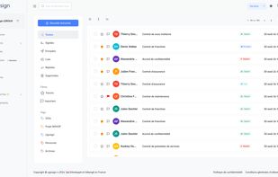 Signature list (mail mode)