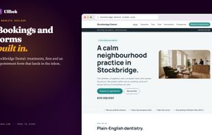 Bookings and forms built in. Stockbridge Dental: treatments, fees and an appointment form that lands in the inbox.
