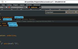 UltraEdit's text editing features make editing lists and columns an intuitive experience, not the exercise in tedium it used to be. With features like multi-caret editing, column/block editing and multi-select, it's a simple text editor when you want it to be, and a multi-cursor power editor when you need it to be.