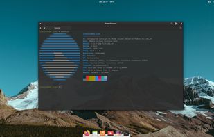 The default desktop of elementary OS focused on elegance and visual appea