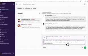 Auto-generated message to do the outreach to top talents