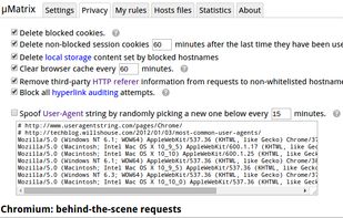 uMatrix screenshot 1