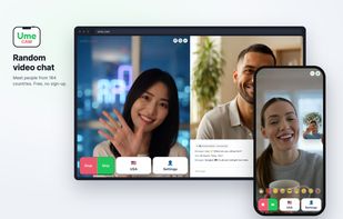 ume.cam on desktop and phone: random video chat with people from 164 countries, free and with no sign-up.