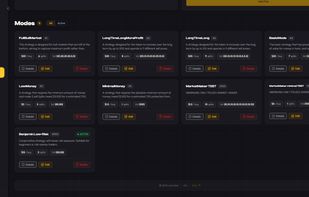 The preset modes — all of them can be freely configured.
