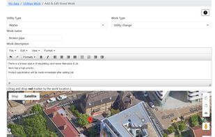 Create utility construction work