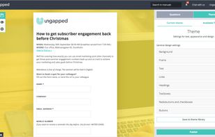 Create surveys, invitations and sign up forms with the drag and drop editor