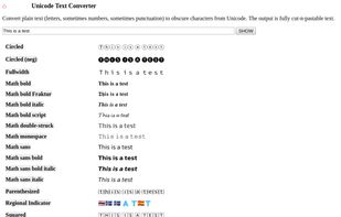 Unicode Toys screenshot 1