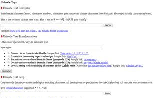 Unicode Toys screenshot 1