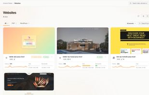 Websites: all sites across the fleet in one list