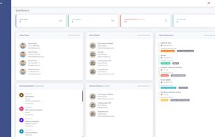 Centralized dashboard with a complete overview of clients, projects, expirations and maintenance activity.