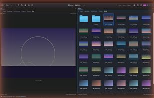 Quick Look preview inside the panel, so you can page through images without leaving the file list.